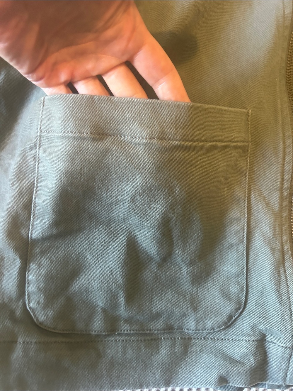 Lucky Brand Women’s Olive Green Cotton Zip-Front Barn Jacket - Picture 7 of 8